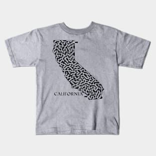 California State Outline Maze & Labyrinth Kids T-Shirt
